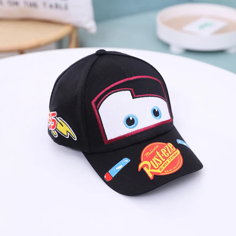 Disney Cars Anime Figure Lightning McQueen Hat Baseball Cap Cotton Peaked Cap Cartoon Dress Up Cute Headwear Spring Summer Gifts