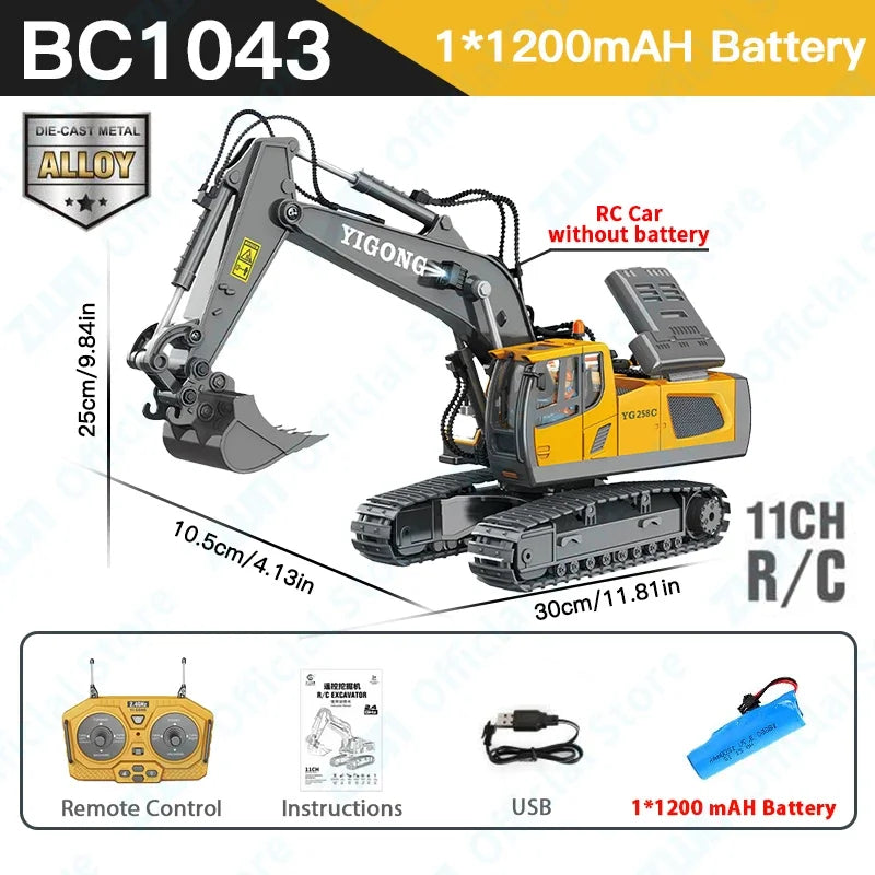 RC Car Children Toys Remote Control Car Toys For Boys Radio Control Excavator Dump Truck Bulldozer Electric Car Kids Toys Gift