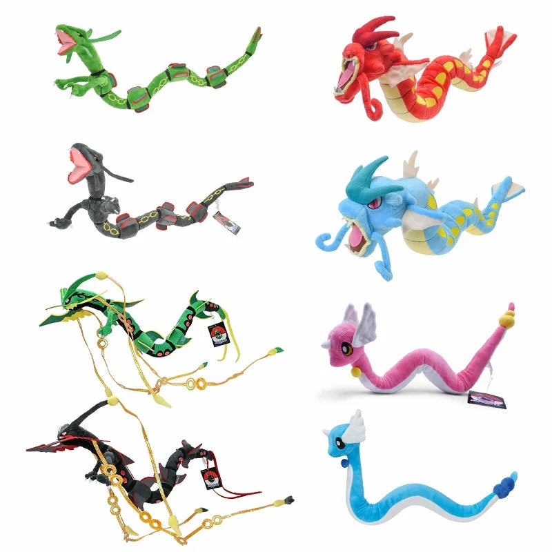 Mega Rayquaza Plush Toy Pokemon Shiny Dragonair Rayquaza Gyarados Peluche Anime Cartoon Stuffed Doll Halloween Xmas Gifts
