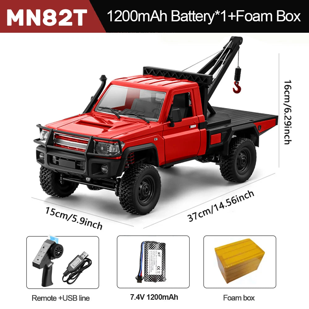 MN82S RC Crawler 1/12 Full Scale LC79 RC Pickup Short Truck 4WD Remote Control Climbing Off-road Car Toys for Boys Adults Gifts