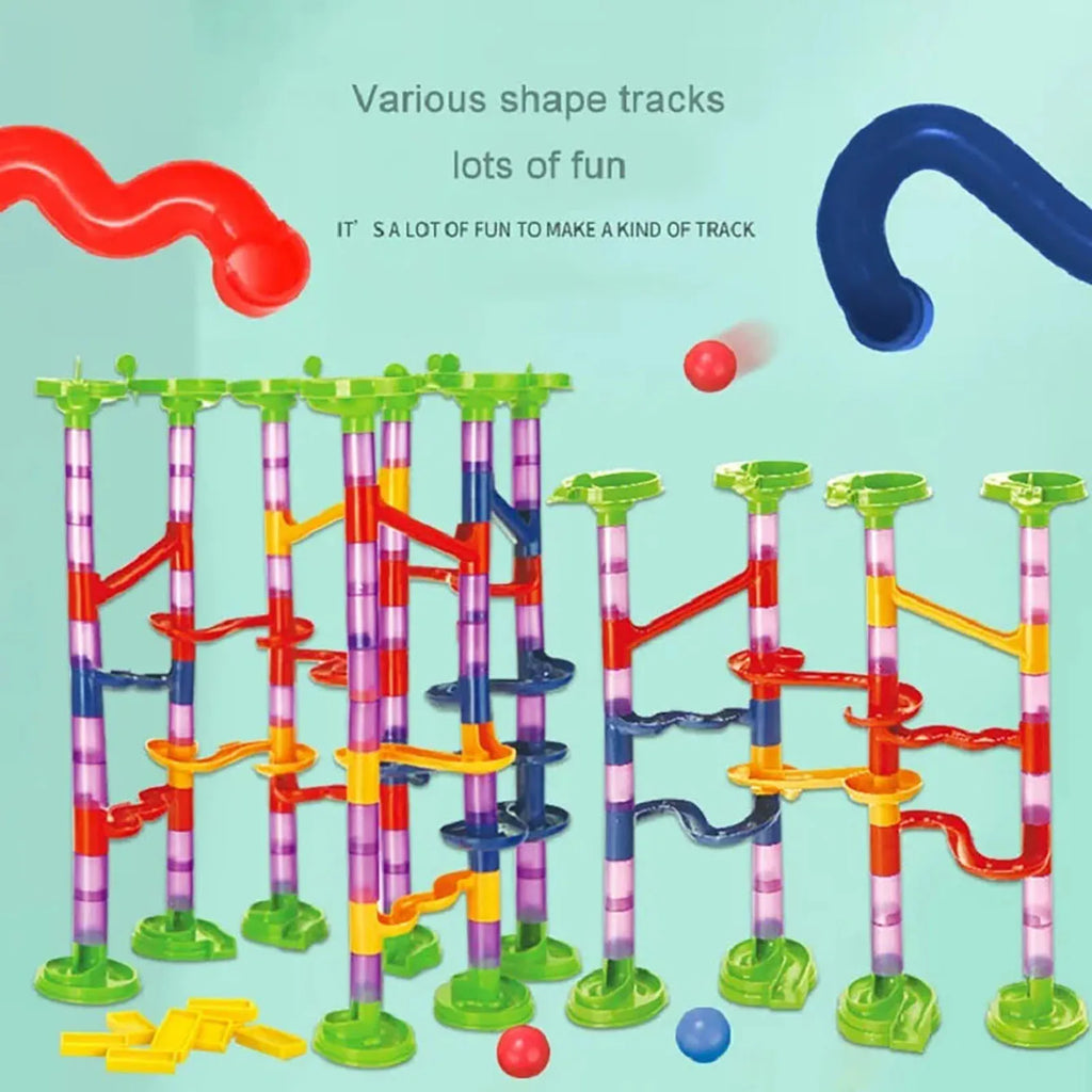 Children'S Diy Montessori Toy Puzzle Track Block Children'S Building Assembly Maze Ball Roller Toy Family Interactive Game Gift