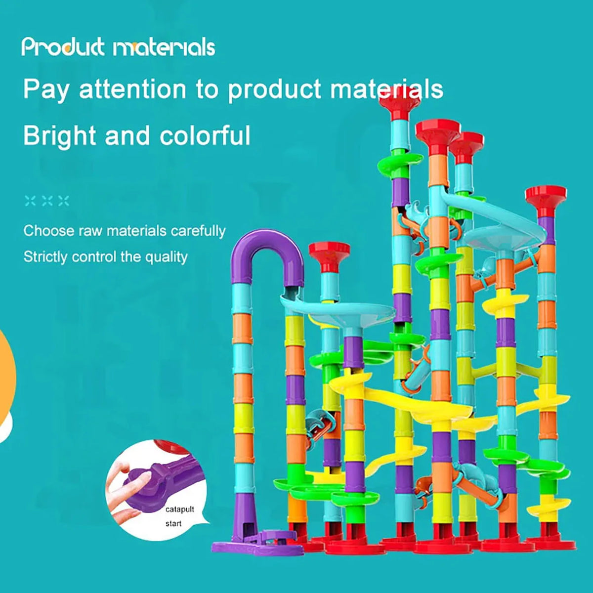Children'S Diy Montessori Toy Puzzle Track Block Children'S Building Assembly Maze Ball Roller Toy Family Interactive Game Gift