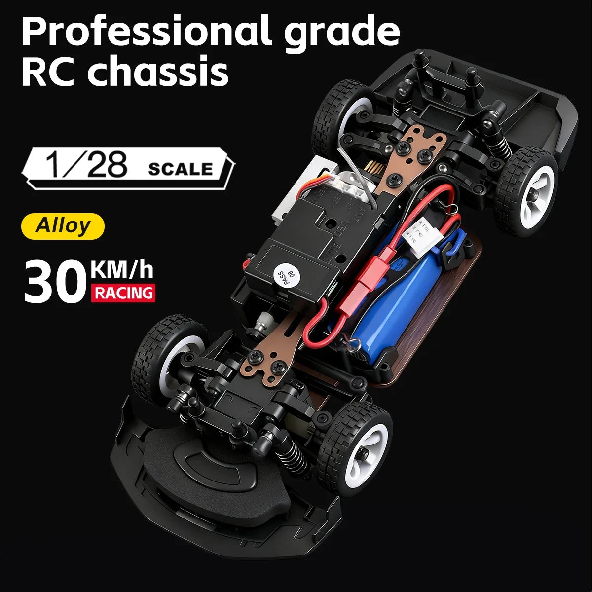 WLtoys 284019-A 284191 1:28 2.4G RC Car With LED Lights 4WD Gyro 30KM/H Remote Control Car Off-Road Drift Vehicle Toys For Kid