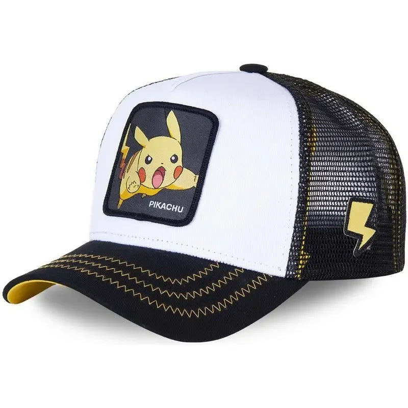 Pokemon High Quality Embroidery Baseball Cap Pikachu Gengar Snorlax Psyduck Anime Adjustable Breathable Mesh Hat Cosplay Gifts