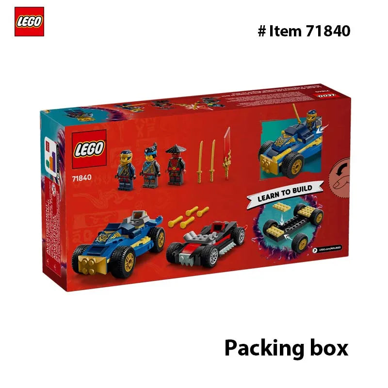 LEGO 71840 NINJAGO® Rogue vs. Drix Race Car Duel playset. This hero toy battle set lets imaginative children，111PCS