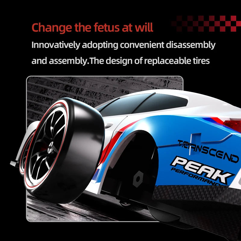 4WD RC Drift Car 1:24 Remote Control Racing Car for Adults Kids 20KM/H High Speed Vehicle with LED Lights 2.4G Radio 4x4 Cars