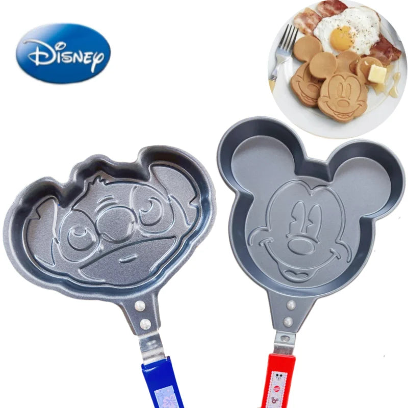Anime Stitch Kids Breakfast Frying Pot Mickey Mouse Figure Kitchen Tools Egg Omelette Mold Non-Stick Frying Pan Baby Toy