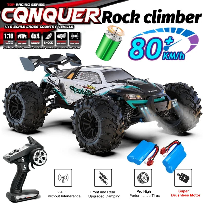 4WD Remote Control Car Off Road 4x4 RC Car High Speed Buggy Truck Super Brushless 50 or 80KM/H Fast Drift Racing Toy Gift