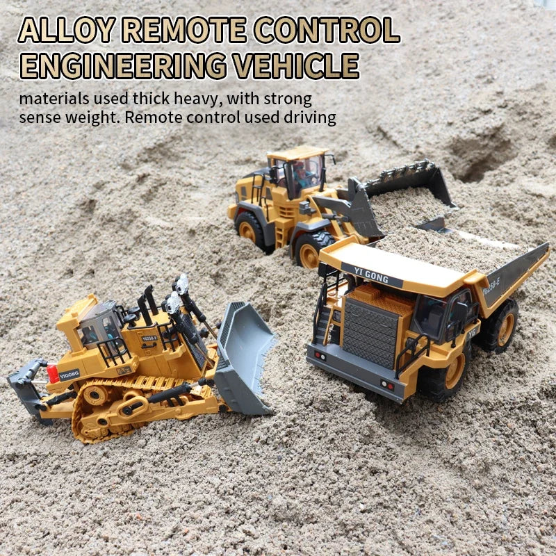 RC Car Children Toys Remote Control Car Toys For Boys Radio Control Excavator Dump Truck Bulldozer Electric Car Kids Toys Gift