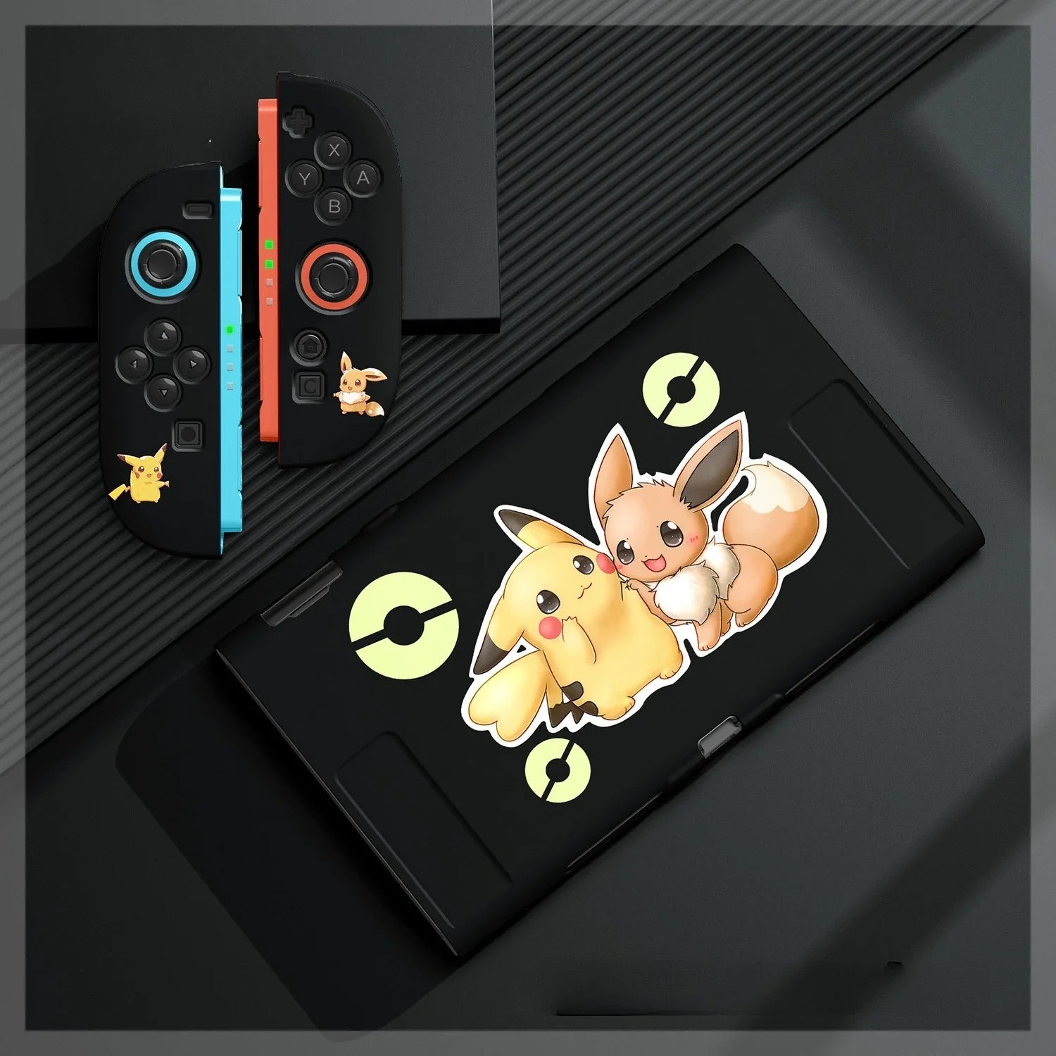 Cartoon Gengar Case for Nintendo Switch 2/NS Oled Game Console Joy-con Split Type Design Shockproof Drop Proof Protective Cover