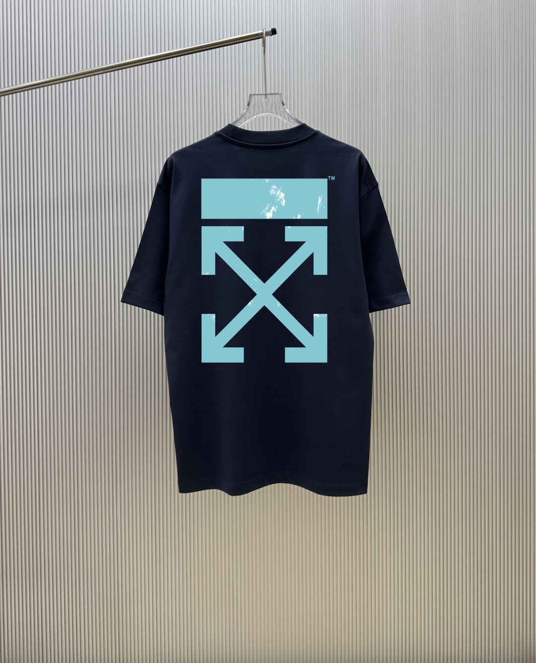 Off-White Diagonal Arrow Embroidered Heavyweight Crewneck T-Shirt