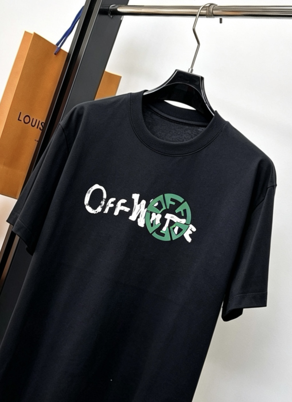 Off-White Floral Botanical Graphic Print Crewneck T-Shirt SS26