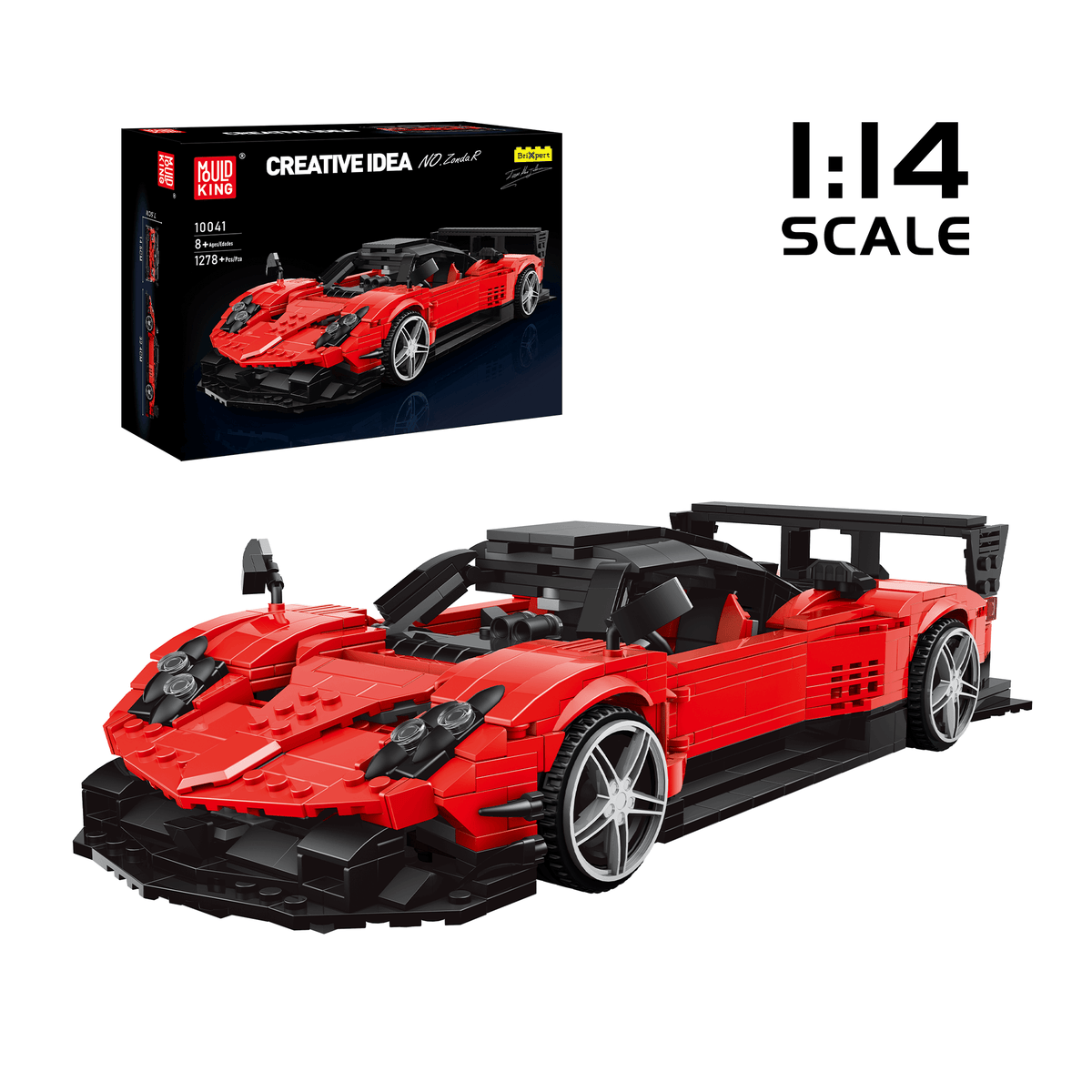 MOULD KING 10041 Zonda R Sports Car Model Building Set | 1,278 PCS