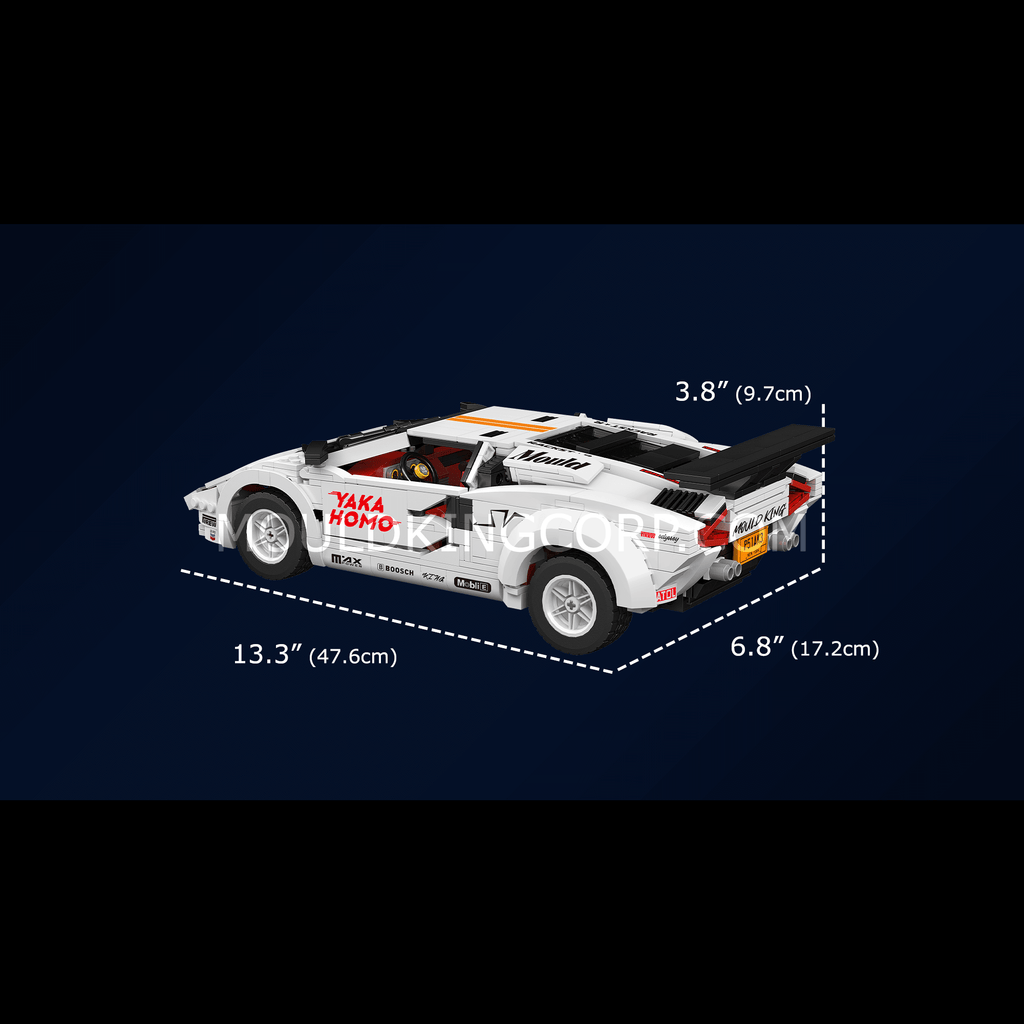 MOULD KING 10045 80S Italian Bull Coutach Sports Car Building Set | 1,495 PCS