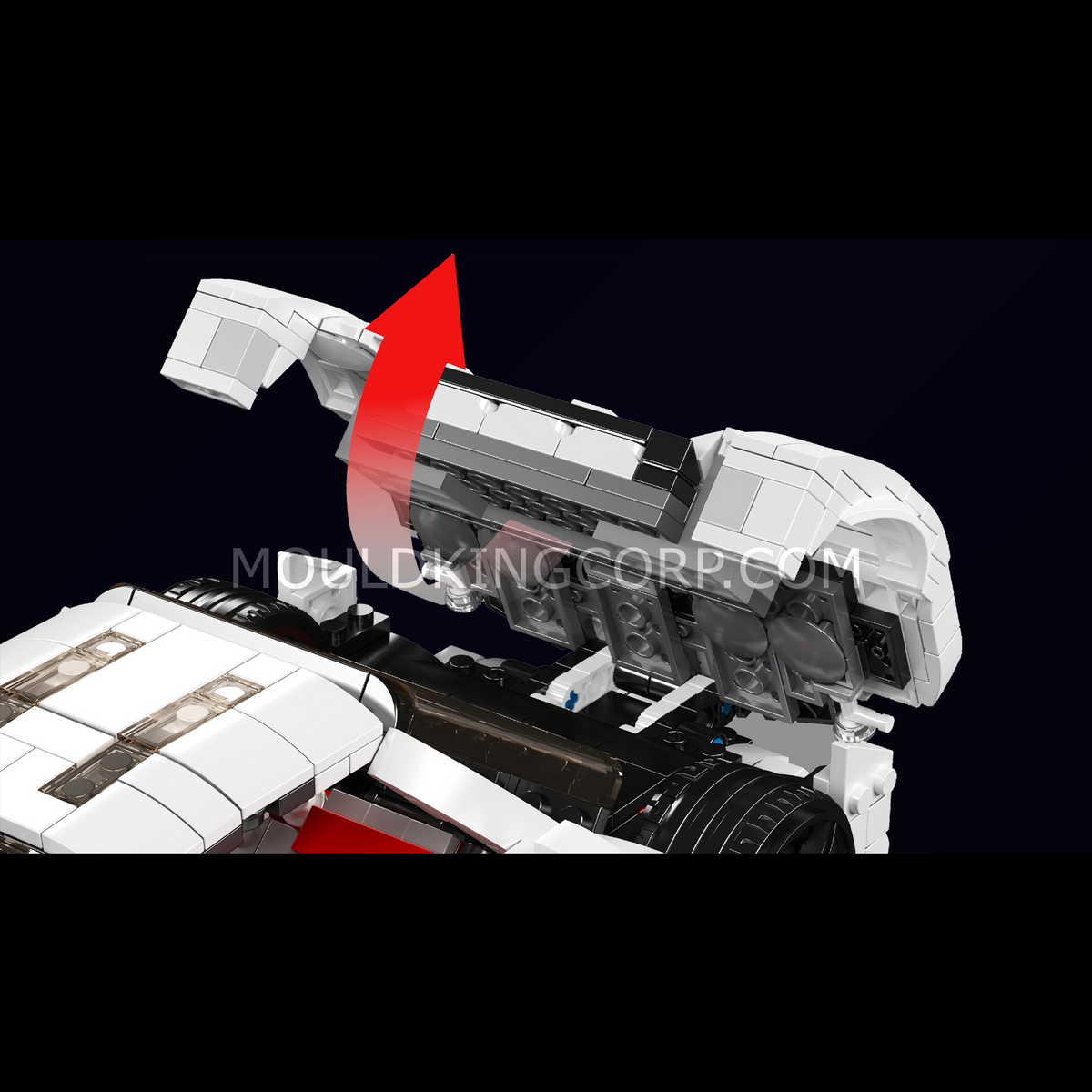 Mould King 10196 Italian Hypercar Building Set with Quad Exhaust | 1,423 Pcs