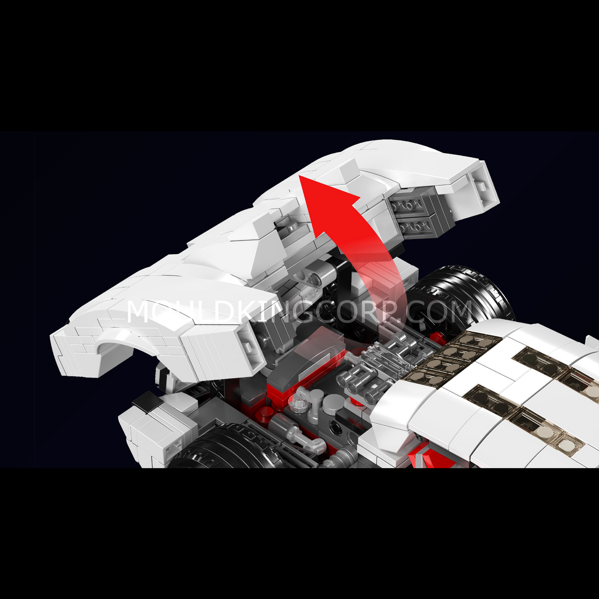Mould King 10196 Italian Hypercar Building Set with Quad Exhaust | 1,423 Pcs