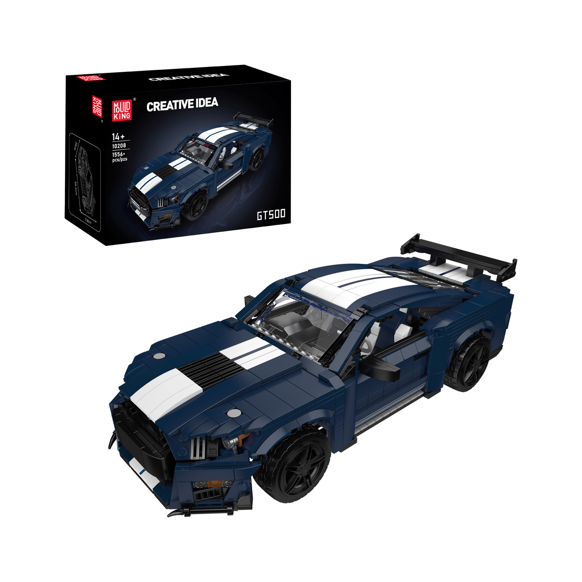 Mould King 10208 Creative GT500 Sports Car Building Set | 1,556 Pcs