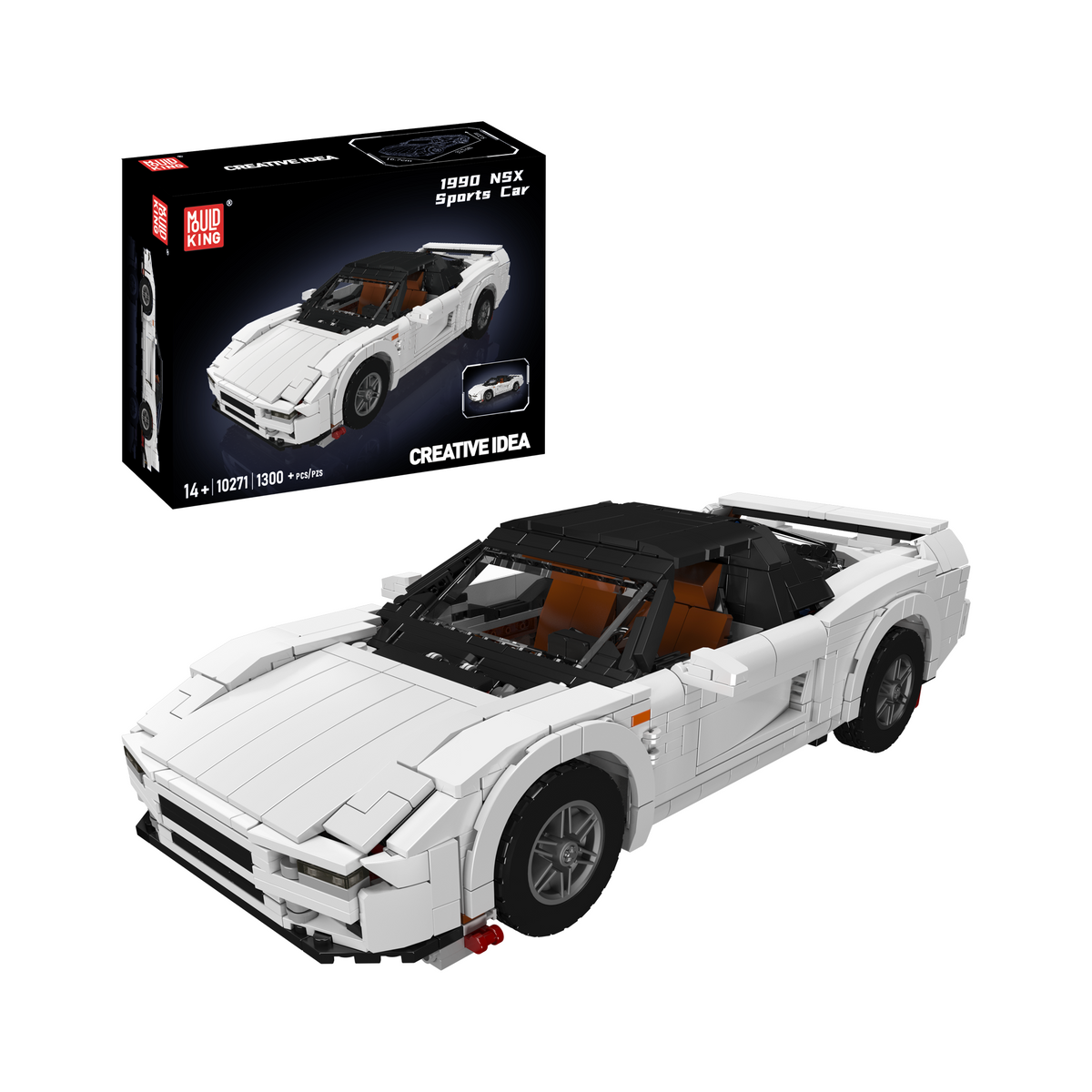 Mould King 10271 Japan 90s Mid-Engine Sports Car Building Set | 1,300 Pcs