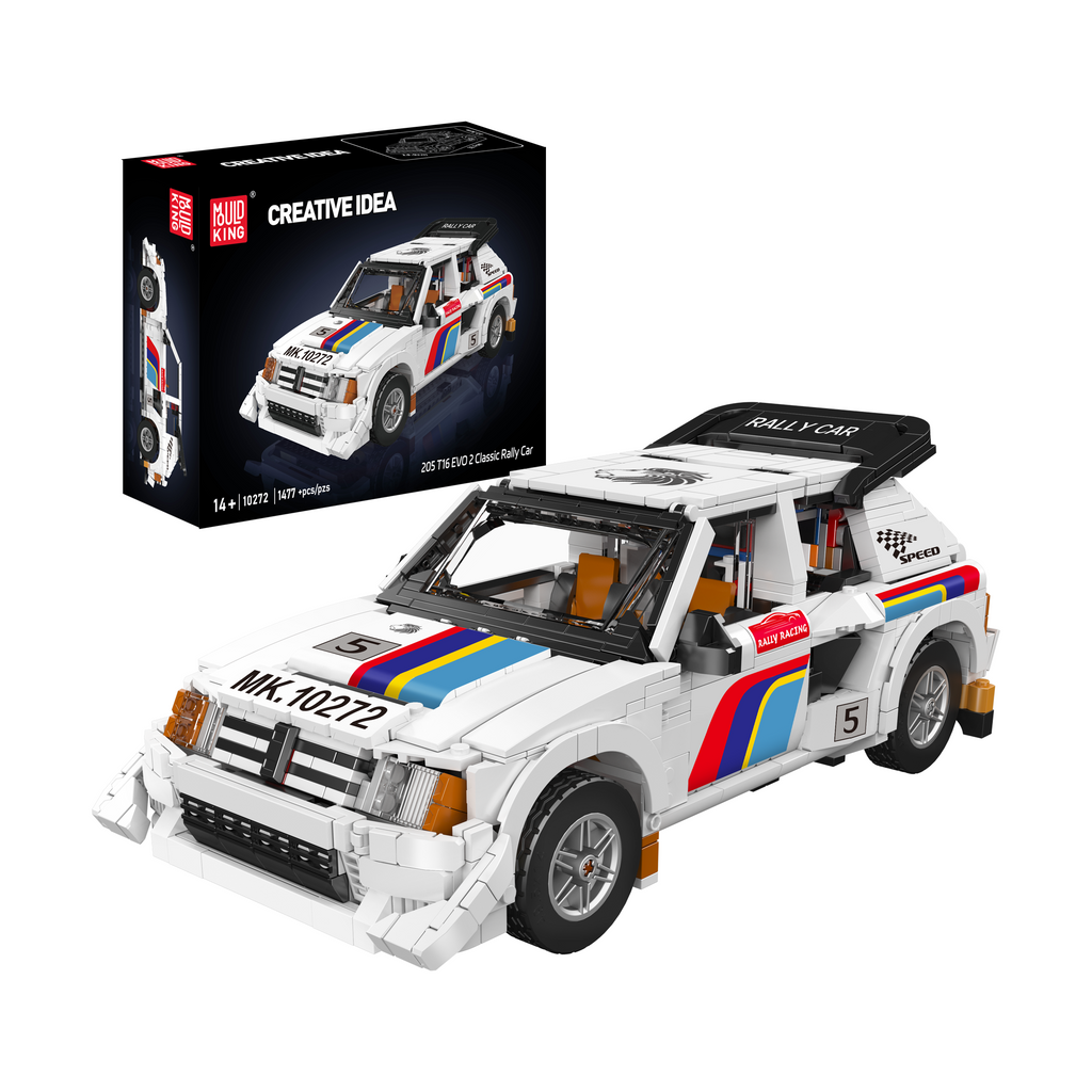 Mould King 10272 1980s Group B Rally Car Building Set | 1,477 Pcs