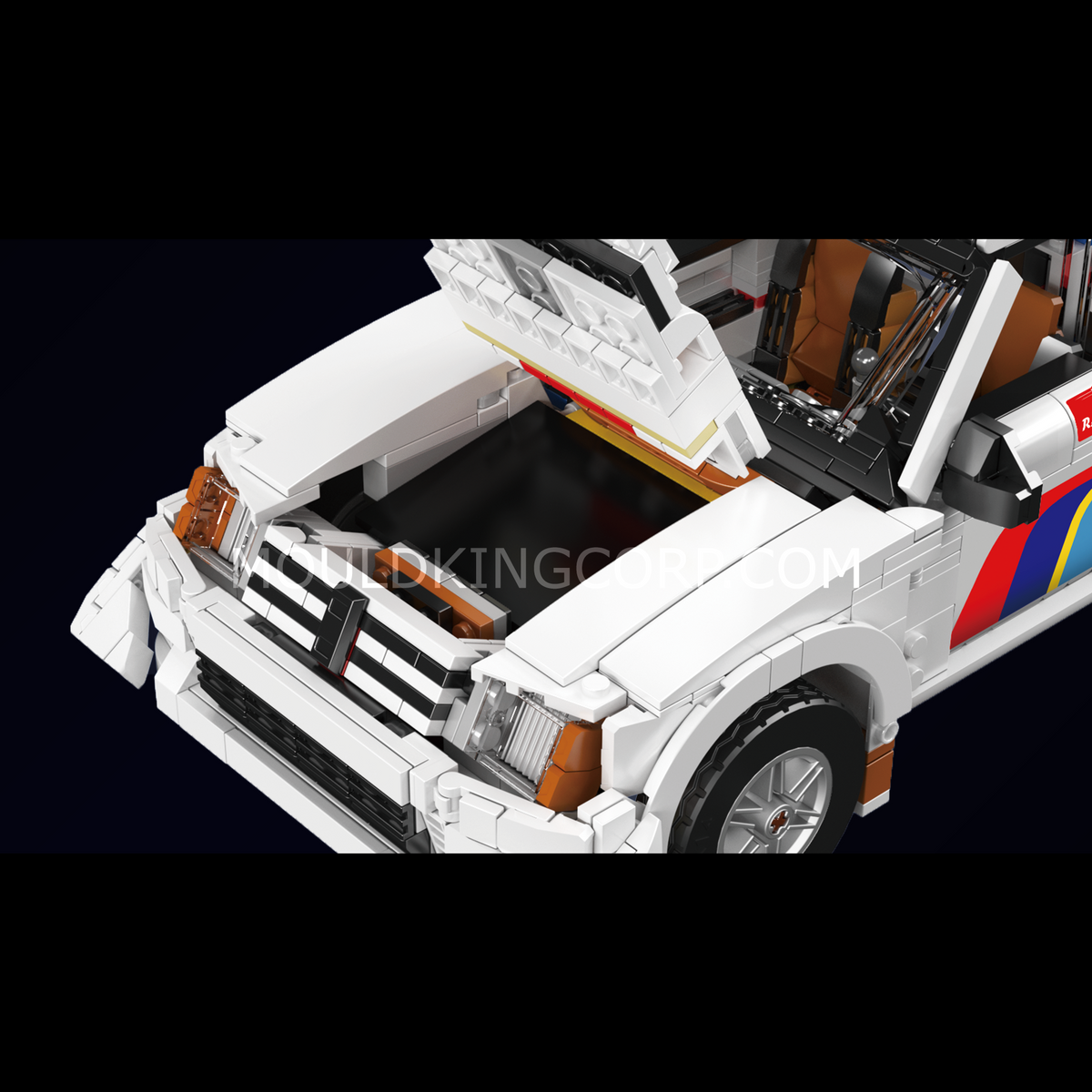 Mould King 10272 1980s Group B Rally Car Building Set | 1,477 Pcs