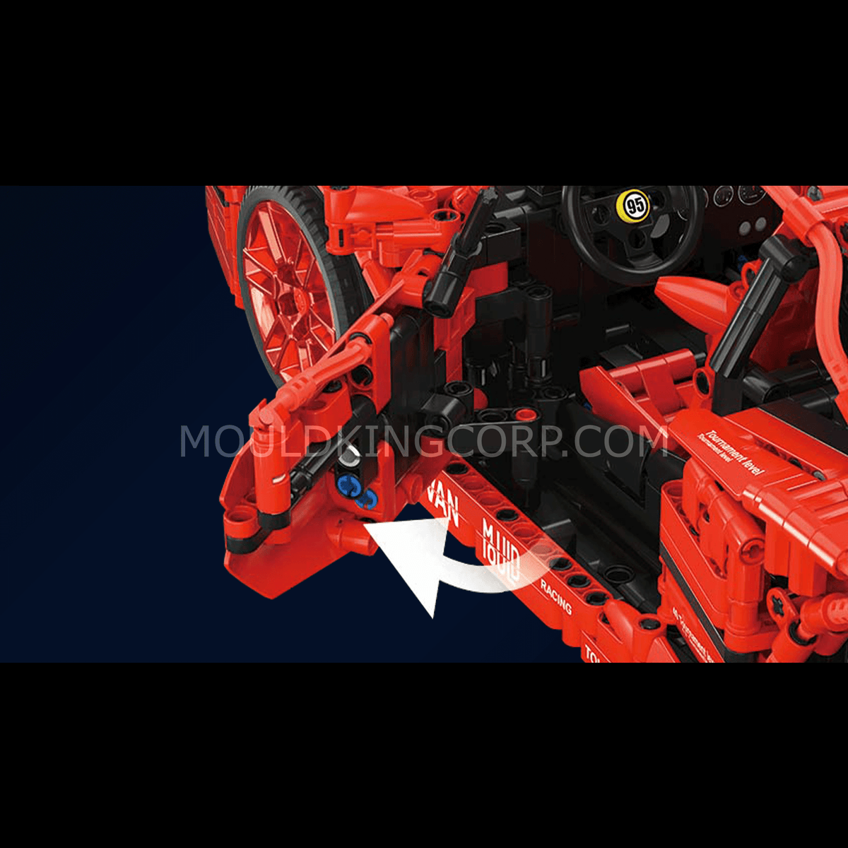 Mould King 13095 F40 Limited Edition Race Car Remote Controlled Building Kit | 2,688 PCS