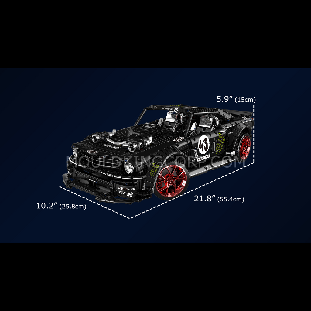 Mould King 13108S Mustang 1,400BHP Remote Controlled Sports Car Model Building Set | 3,201