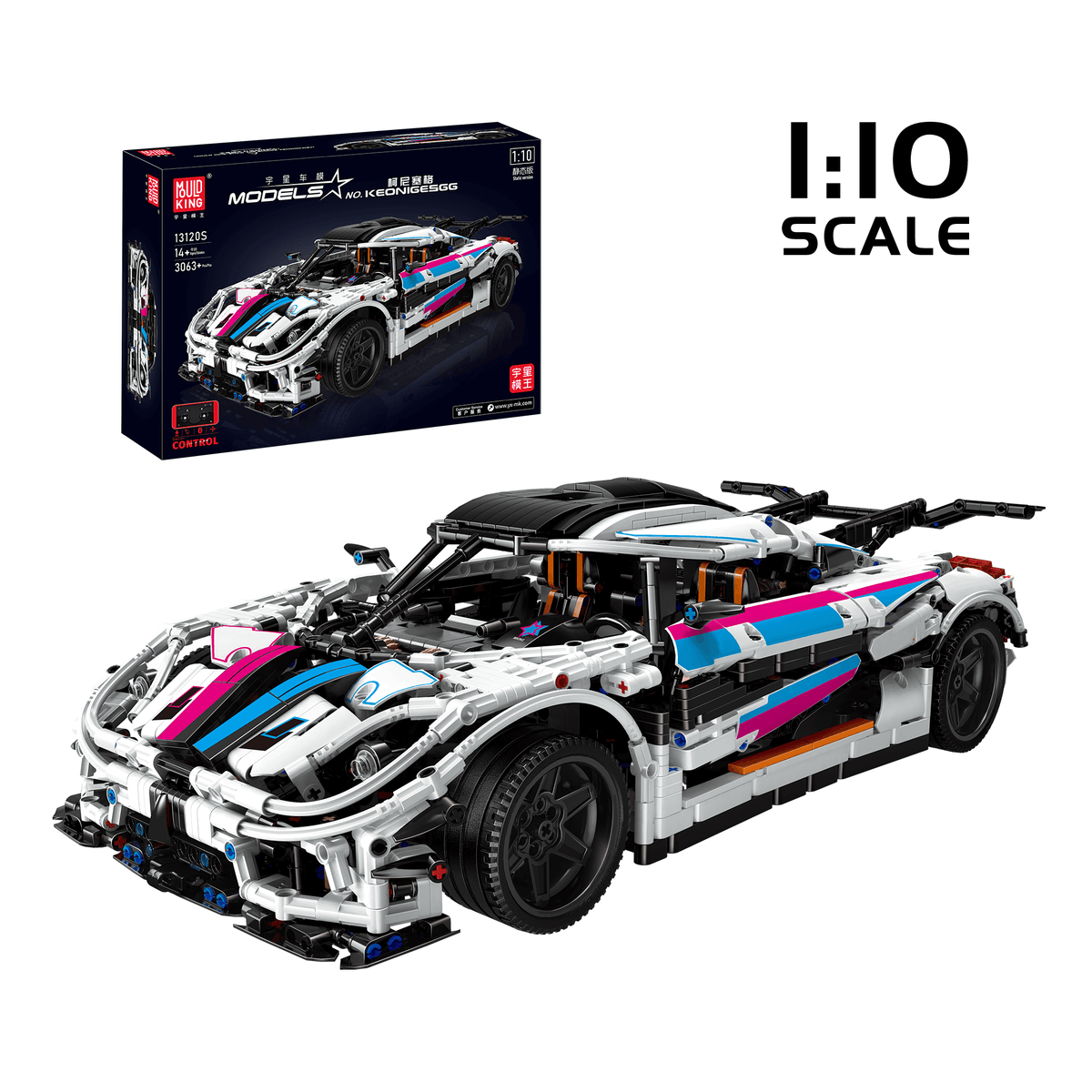 Mould King 13120S Regera Hypercar Remote Controlled Model Building Set | 3,063 PCS