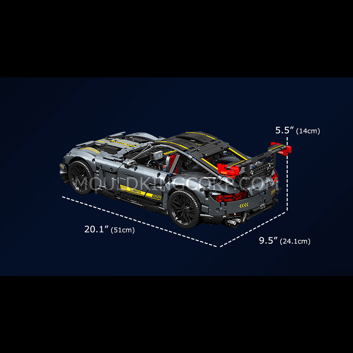 Mould King 13123 AMG GT Shadow Sports Car Remote Controlled Building Set | 2,872 PCS