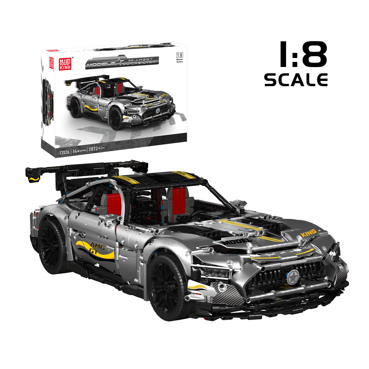 Mould King 13126 AMG GT Remote Controlled Sports Car | 2,872 PCS