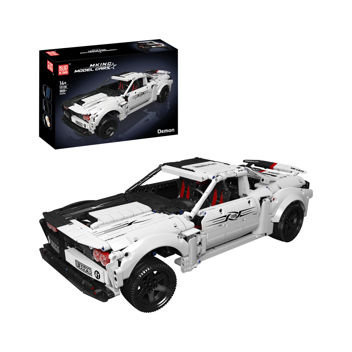MOULD KING 13128 Remote Controlled Hellcat Muscle Car Building Set | 1678 PCS