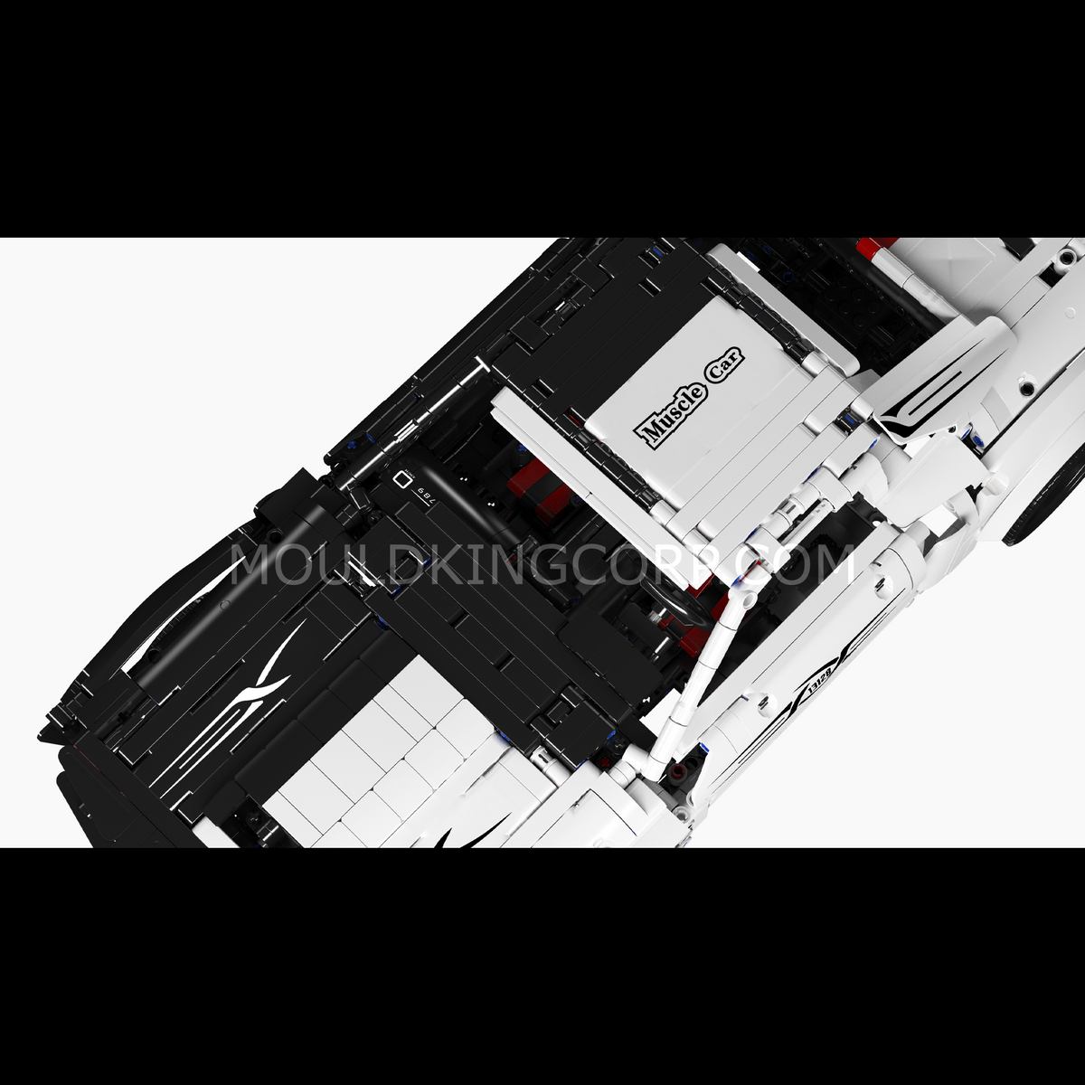 MOULD KING 13128 Remote Controlled Hellcat Muscle Car Building Set | 1678 PCS