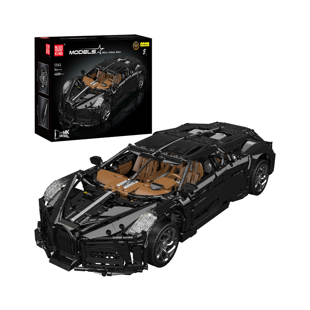 Mould King 13163 Voiture Noire Remote Controlled Hyper Car Building Set | 4,800 PCS