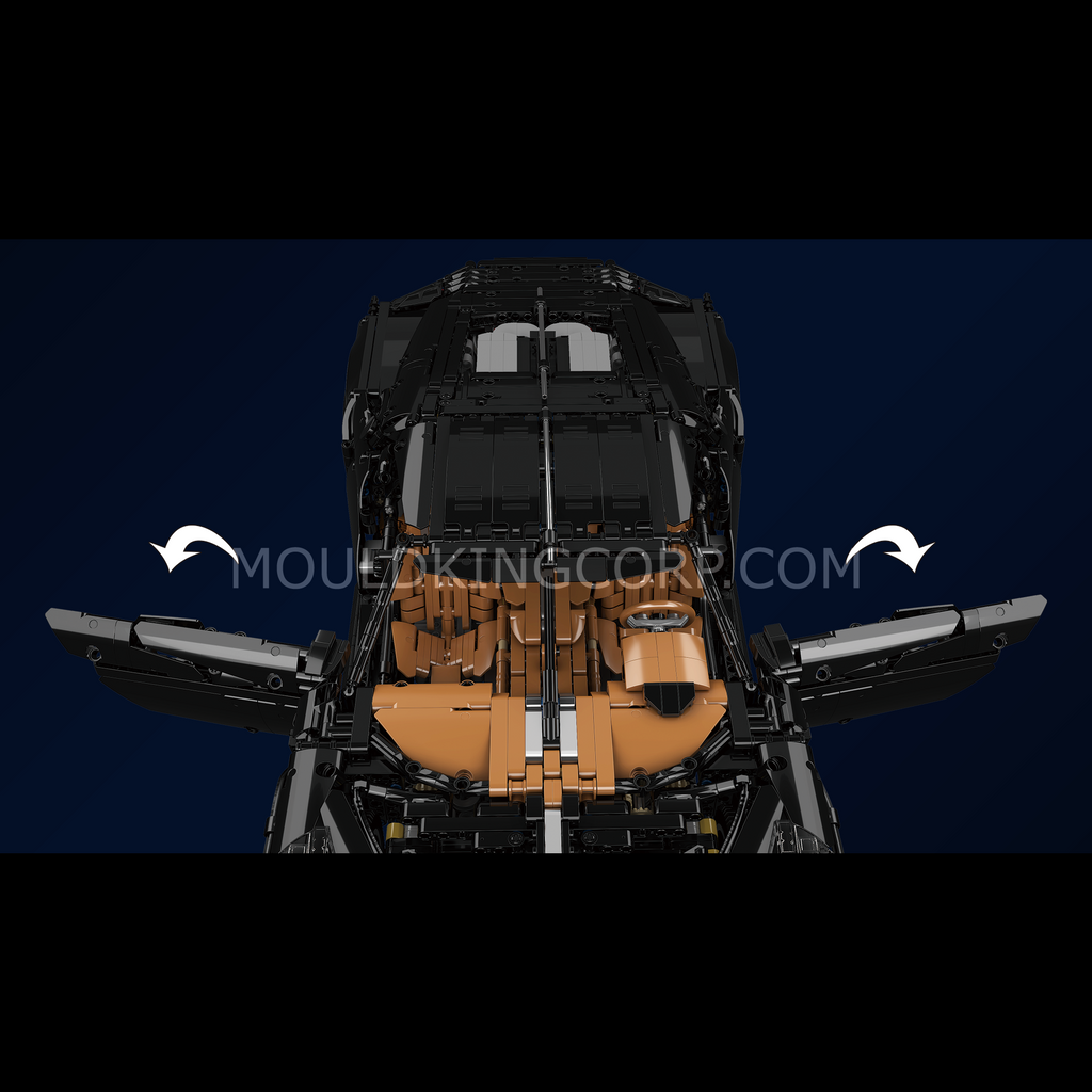 Mould King 13163 Voiture Noire Remote Controlled Hyper Car Building Set | 4,800 PCS