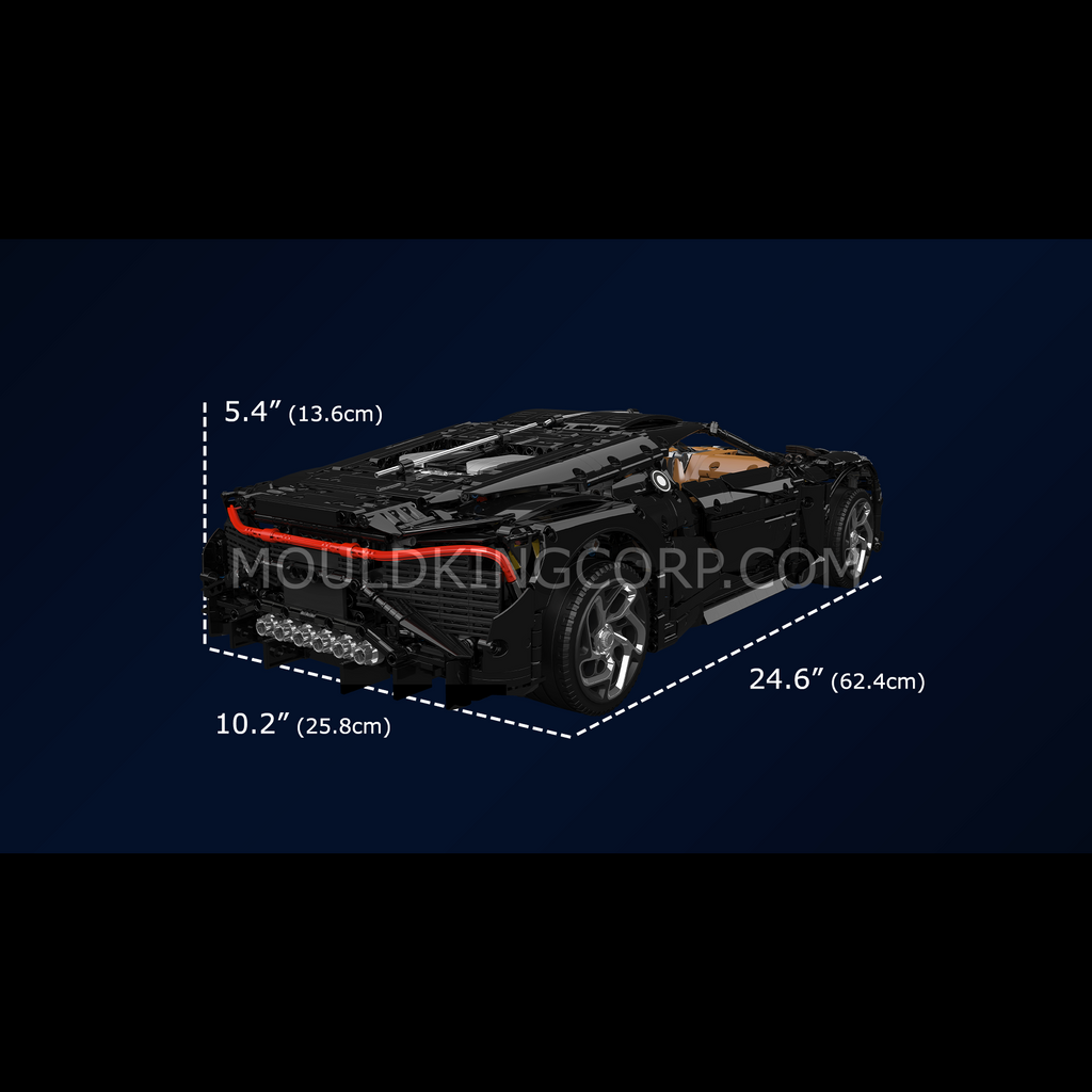 Mould King 13163 Voiture Noire Remote Controlled Hyper Car Building Set | 4,800 PCS