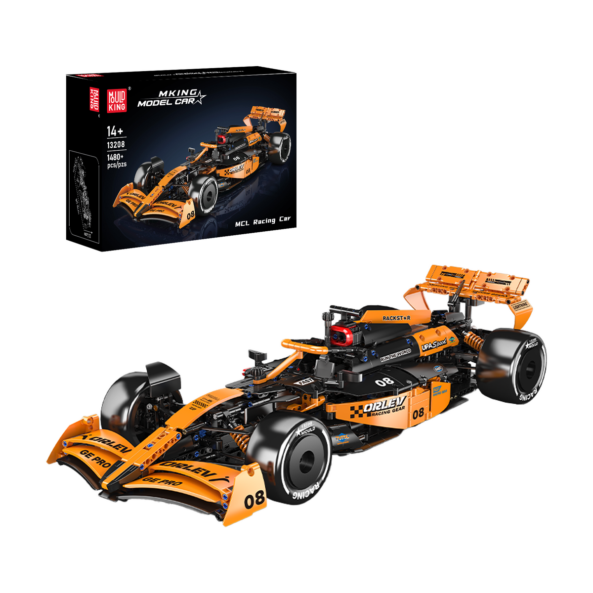 Mould King 13208 1:8 Scale MCL Racing Car Model Building Set | 1,480 PCS